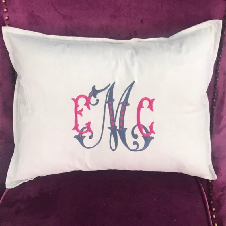 Monogrammed Linen Pillow