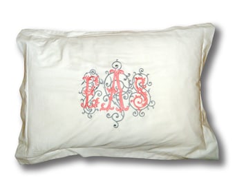 Funda de almohada con monograma