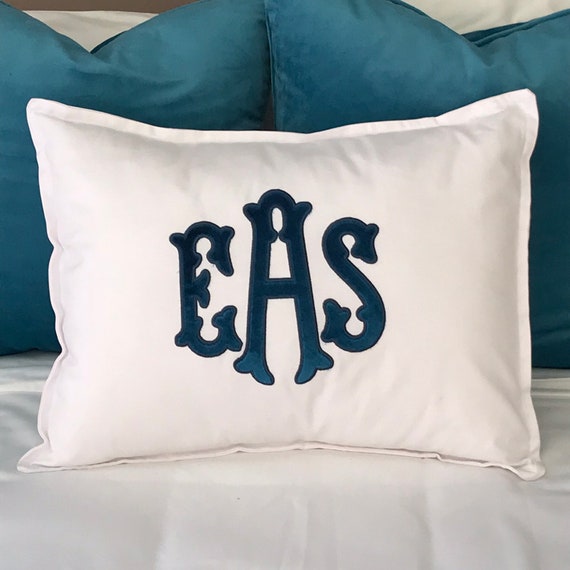 monogrammed pillows etsy