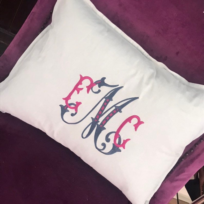 Monogrammed Linen Pillow