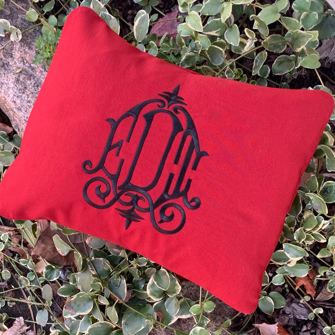 Monogrammed Outdoor Pillow Etsy