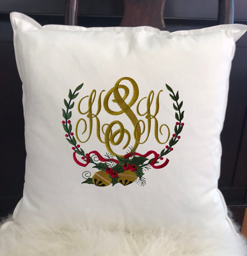 MonogramsEtcNC Wreath Toss Pillow
