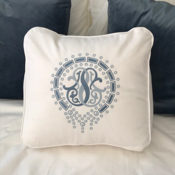 monogrammed cushions