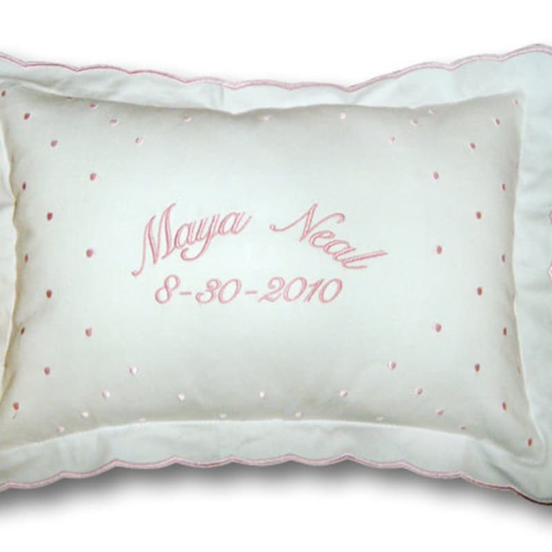 New Born Baby Pillow Set In Blue Dotted Design main image 1