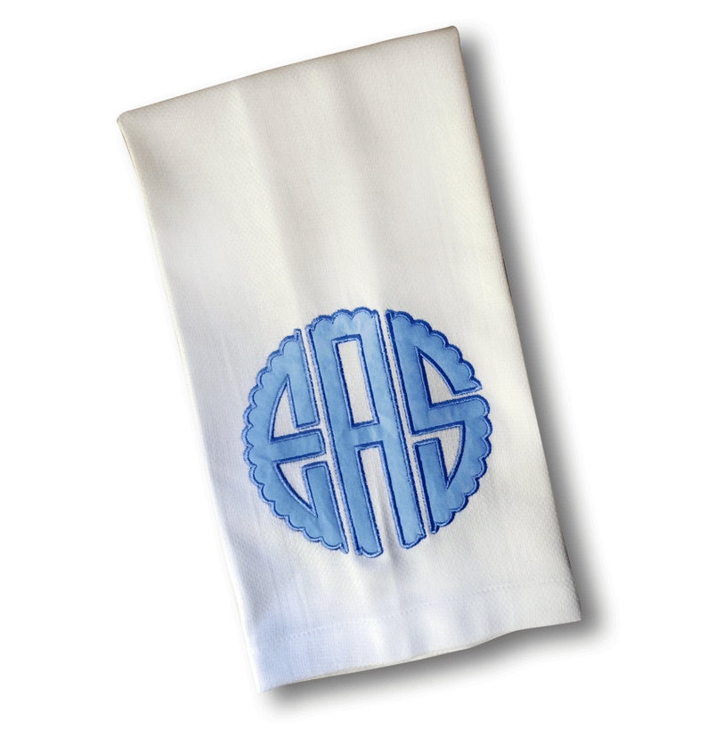 Applique Monogrammed Guest Towel image 5