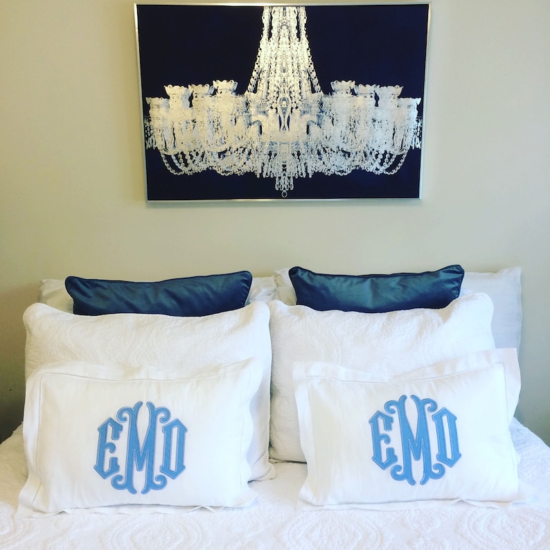 Monogrammed Applique Hemstitch Pillow image 5