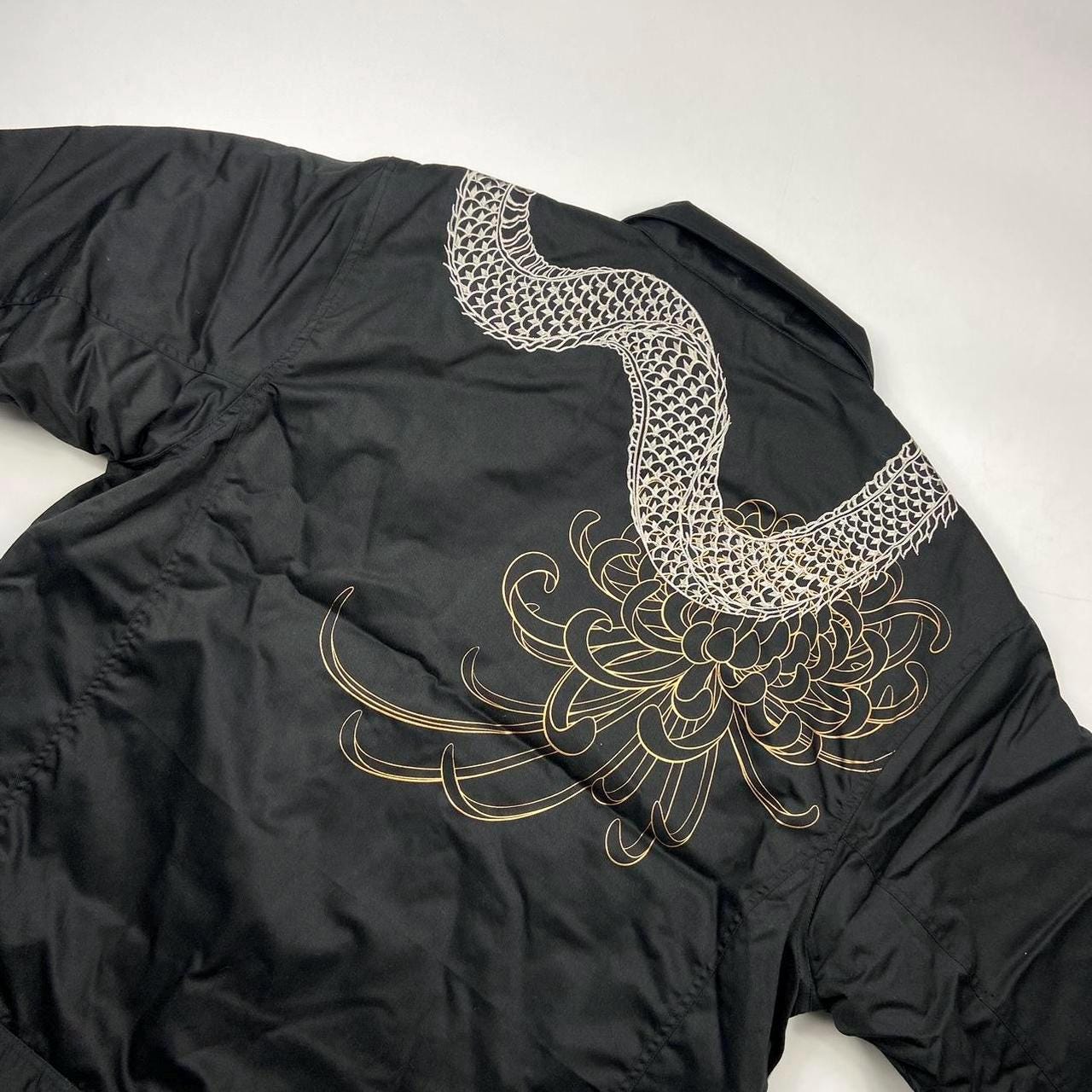Japanese Harajuku Embroidery Sakura Dragon Shirt SD01393