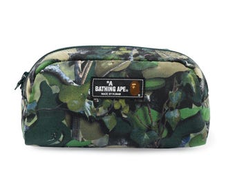 Vintage 90s Bape A Bathing Ape ABC Camo Boston Bag Orange / Brown