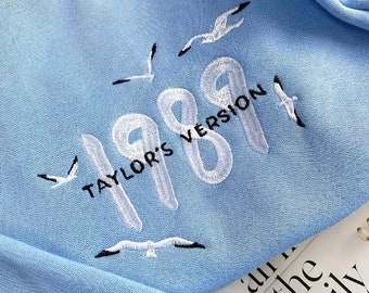 Sweat-shirt brodé 1989, sweat-shirt bleu Swifties, T-shirt Swiftie, concert, musique, icône pop, chanteur