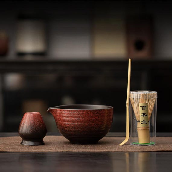 手作り抹茶碗セット：陶器の茶筅、竹の道具 - Etsy 日本