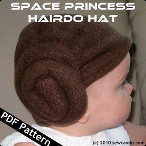 Space Princess Baby Hairdo Hat PDF Pattern