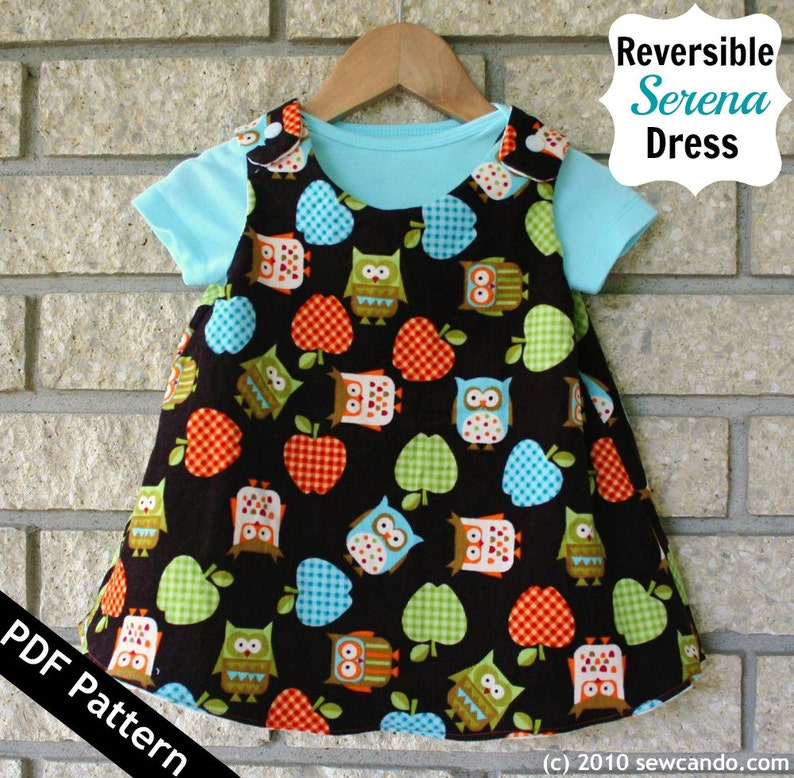 Sew Can Do Reversible Serena Baby Dress PDF Pattern image 0