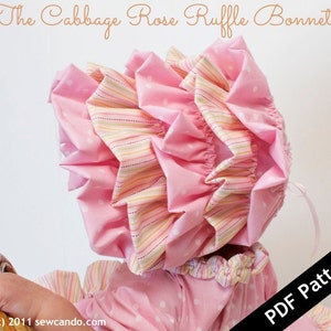Sew Can Do Cabbage Rose Bonnet pdf-patroon