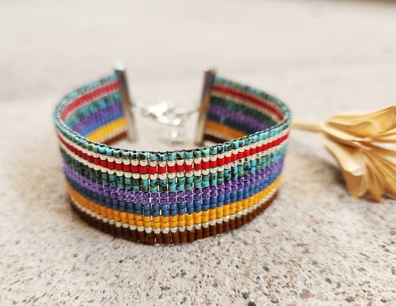 METAL BEAD BRACELET THIN GOLD RED METAL BEAD BRACELET THIN GOLD RED