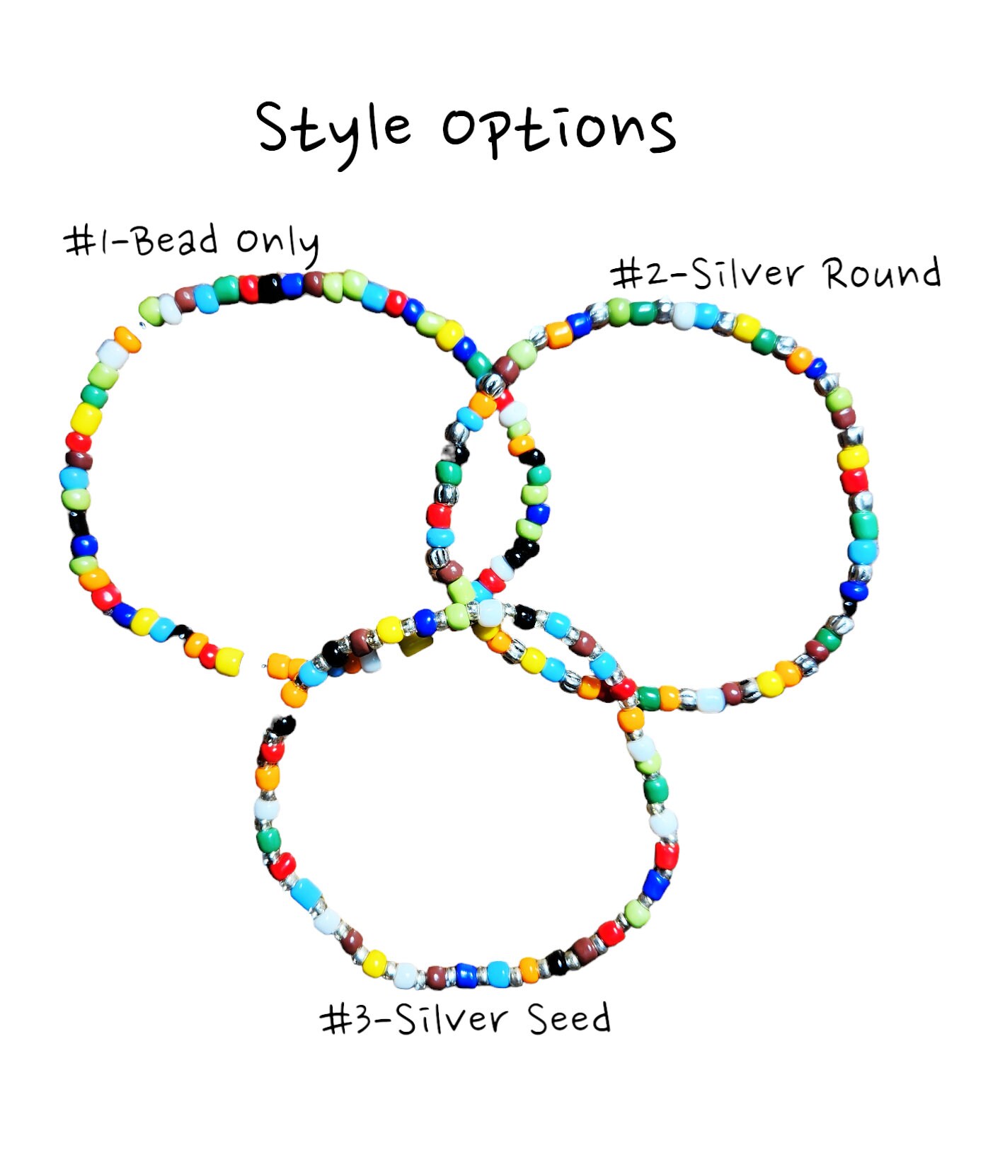 Trade Bracelet, Giant Seed Bead Opaque Rainbow Etsy