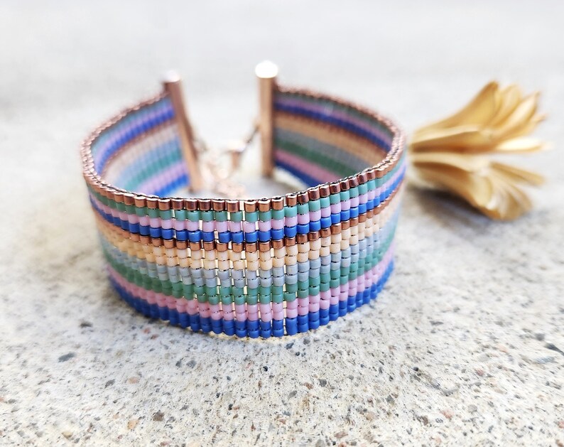 Seed Bead Loom Bracelet Etsy