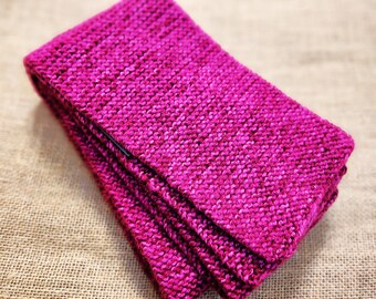 Handknit Scarf - Magenta/Fuchsia