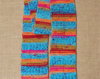 Handknit Scarf - Fiesta Stripes