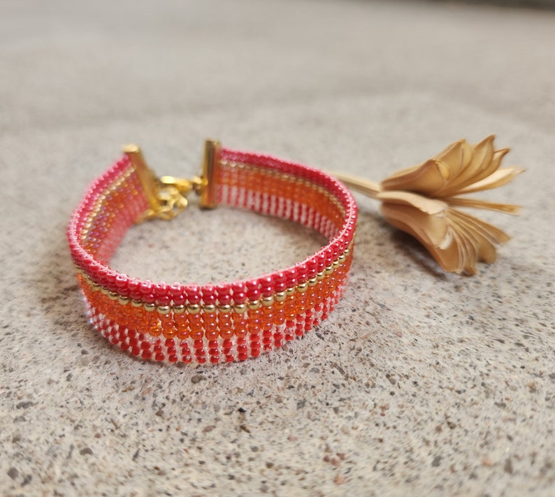 Seed Bead Loom Bracelet Etsy