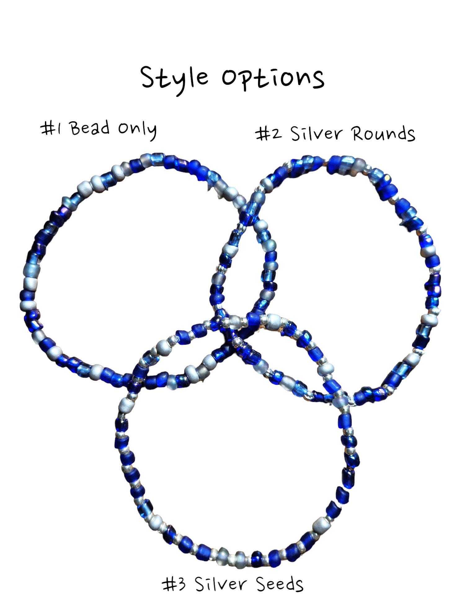 Trade Bracelet, Giant Seed Bead I Got the Blues Etsy