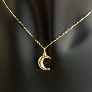 14K Gold Crescent Cremation Urn Necklace: Memorial Ash Keepsake