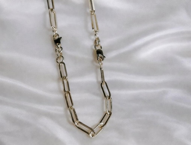 14K Solid Gold Paperclip Necklace Extender: Adjustable Bracelet Extension 14K Real Gold 1' 1.5' 2' 2.5' 3' 3.5' 4 inches Length Paperclip Extenders, Rectangle Chain Necklace Bracelet Extensions, Layering Chain Extender, Adjustable Extension,