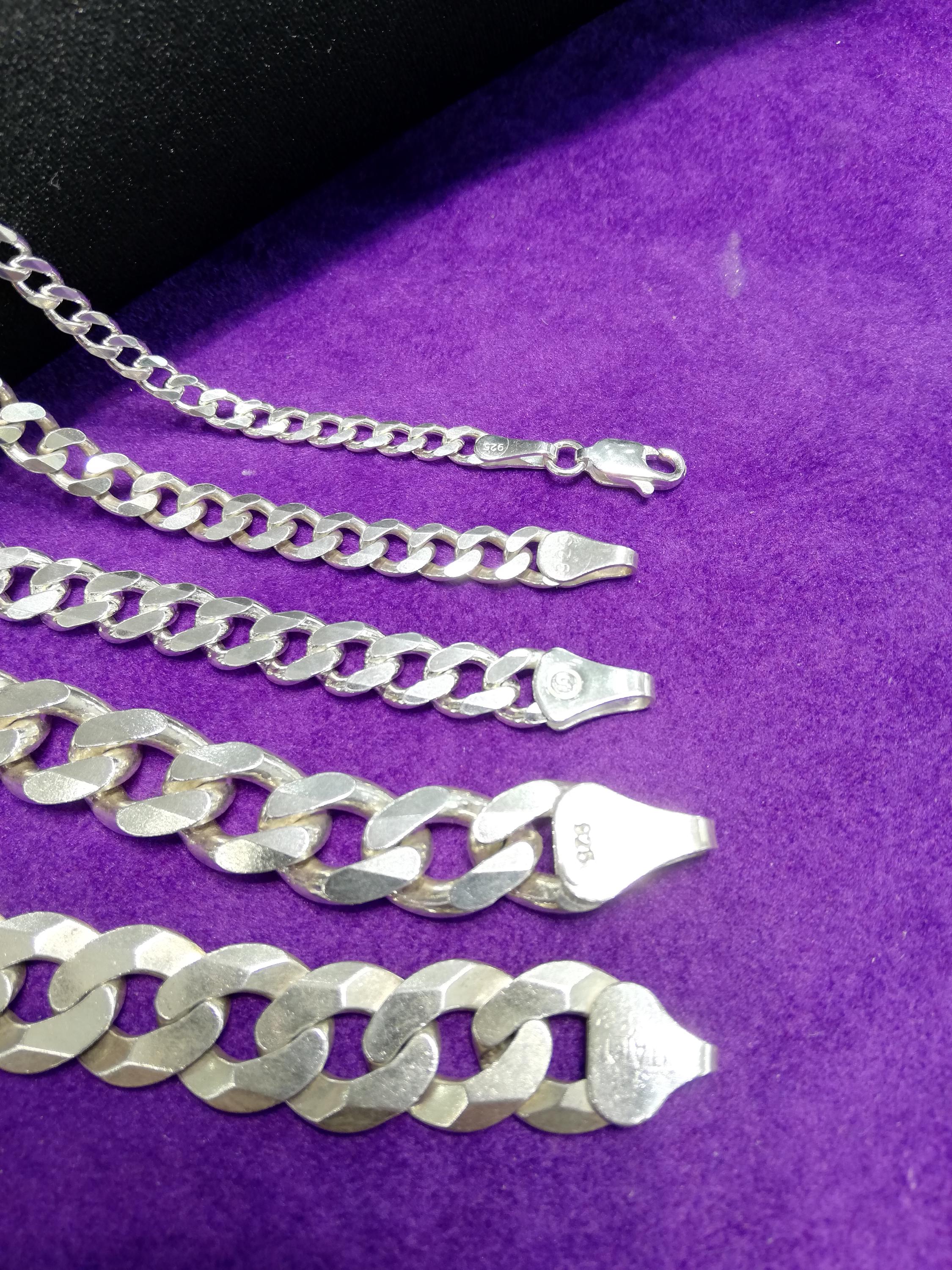 Collana Cuba Donna In Argento 925 - Senza Ciondolo | Lunghezza Regolabile 40-75 Cm - Foto 4