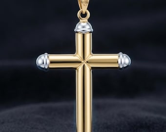 14K Gold Cross Cremation Urn Necklace For Mom Dad,Child Baby Ashes Pet Loss