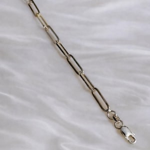 14K Solid Gold Paperclip Necklace Extender: Adjustable Bracelet Extension 14K Real Gold 1' 1.5' 2' 2.5' 3' 3.5' 4 inches Length Paperclip Extenders, Rectangle Chain Necklace Bracelet Extensions, Layering Chain Extender, Adjustable Extension,
