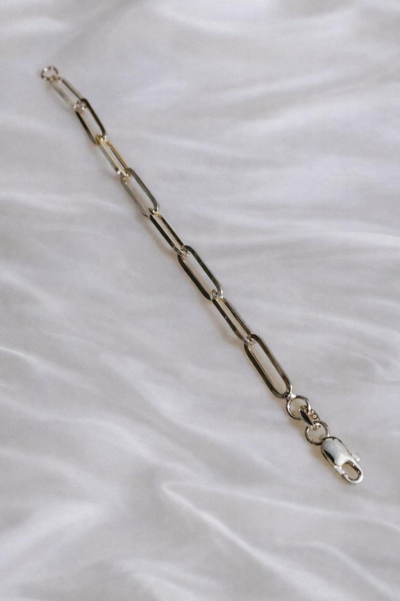14K Solid Gold Paperclip Necklace Extender: Adjustable Bracelet Extension 14K Real Gold 1' 1.5' 2' 2.5' 3' 3.5' 4 inches Length Paperclip Extenders, Rectangle Chain Necklace Bracelet Extensions, Layering Chain Extender, Adjustable Extension,