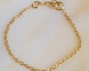 14-karätige Gold-Kabelkettenverlängerung für Halskette und Armband, 1, 2, 3, 4 Zoll, verstellbar