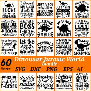 Dinosaurier SVG Bundle: Jurassic Park Designs für Cricut & Silhouette