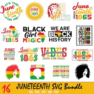 1865 Juneteenth SVG PNG Bundle, Mois de l'histoire des Noirs, célébrer 1865, nous sommes l'histoire des Noirs, Roi noir nutrition svg, Fêter Juneteenth