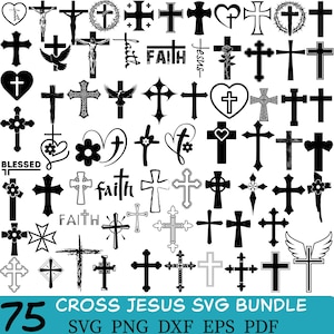 Sacred Cross SVG Bundle: Christian Designs, Grunge & Distressed (Digital Download)
