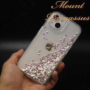Minimalist Pink Liquid Glitter iPhone Case – Flowing Diamond Sand Transparent Quicksand Design, Perfect for Spring & Birthday Gifts
