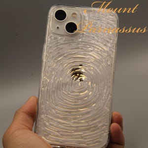 Coque de téléphone universelle 3D transparente ondulation de l'eau pour iPhone et Android - Étui esthétique moderne, antichoc et élégant