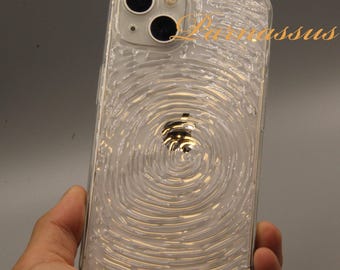 Funda universal con ondas de agua transparentes 3D para iPhone y Android: elegante, a prueba de golpes y con un diseño moderno.