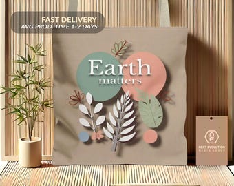 Earth Matters blommig tygväska: Miljövänlig återanvändbar shoppingväska