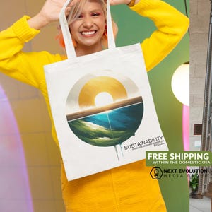 Eco-Friendly Tote Bag | Sustainable Canvas Shopping Bag with Artistic Design | Reusable Cotton Tote for Women & Men