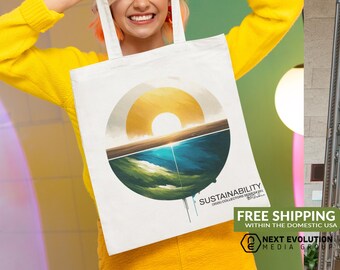 Konstnärlig designväska: Miljövänlig återanvändbar shoppingväska i canvas