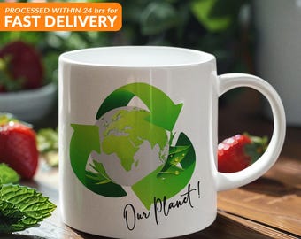 Miljövänlig keramisk kaffemugg: Återvinn jordens design - Hållbar gåva