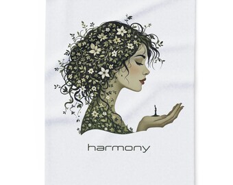 Botanisk gudinna fleecefilt: Miljövänlig boho heminredning