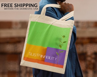 Hållbar tygkasse i canvas: Miljövänlig återanvändbar shoppingkasse