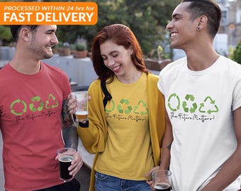 Unisex-tröja i ekologisk bomull: Miljövänlig skjorta "Framtiden spelar roll"