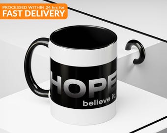 Motiverande kaffemugg: Hoppet är verkligt, inspirerande present