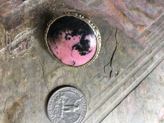 Bold Statement Rhodolite Ring in Sterling Silver - image 1