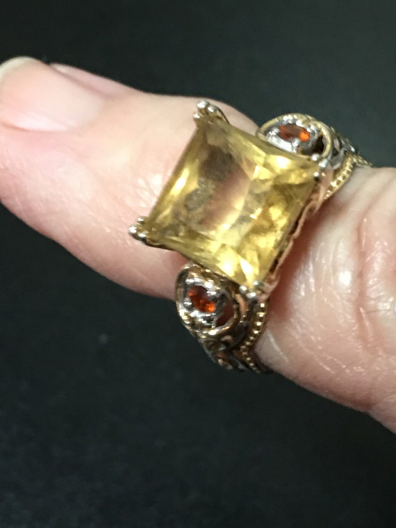 Citrine Square Cut Ring