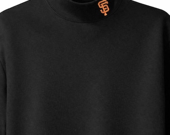 San Francisco Baseball Embroidered Vintage Style Turtleneck