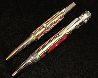 1970's Fordite ballpoint pens! Free US shipping