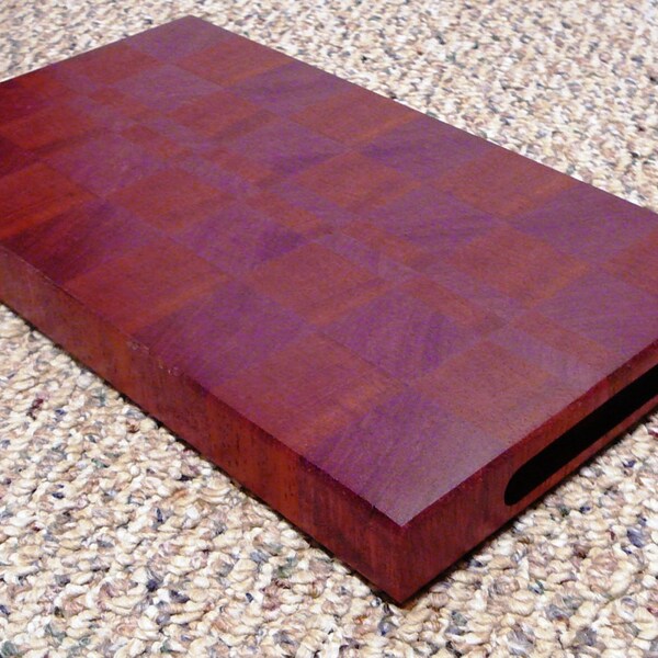Kleinen Padauk und Amarant Butcher Block Endgrain Schneidebrett
